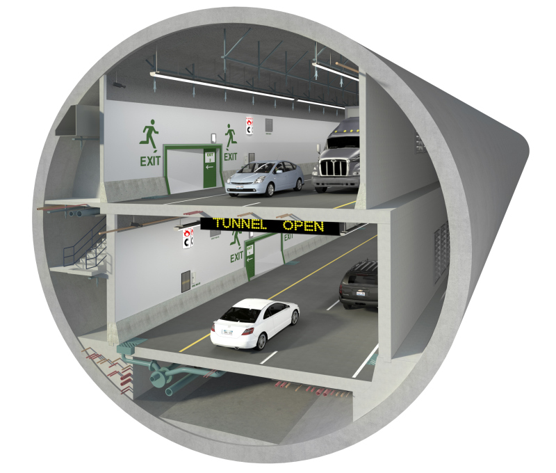 Replacing the Alaskan Way Viaduct, the SR-99 tunnel, opened in 2019, runs under the city in both directions, easing the traffic caused by population growth. (WSDOT)